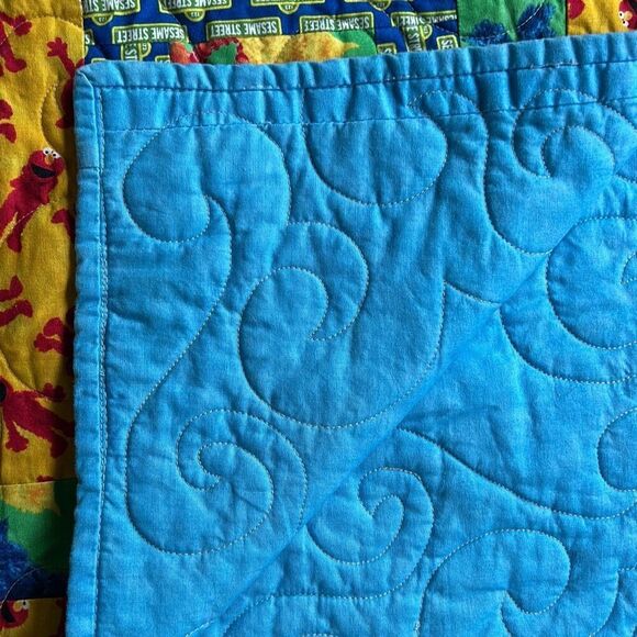Sesame Street Handmade Quilt Elmo Big Bird Cookie Monster - Picture 3 of 9